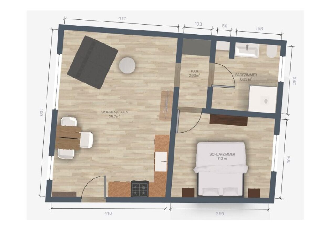 Grundriss Wohnung Plicht